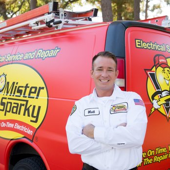 Mister Sparky Electrician - Mister Sparky Electrician is the home service electrician with the red electrical service vans - Electricians Near Me - Tomball, Texas Mister Sparky Electrician - Mister Sparky Electrician is the home service electrician with the red electrical service vans - Electricians Near Me - Tomball, Texas