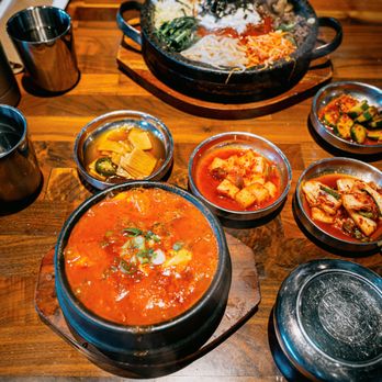Jin Cook - Bibimbap Bulgogi, side dishes and Spicy Tofu Soup - Korean Near Me - Buena Park, California Jin Cook - Bibimbap Bulgogi, side dishes and Spicy Tofu Soup - Korean Near Me - Buena Park, California