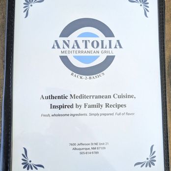 Anatolia - March '26 - Mediterranean Near Me - Albuquerque, New Mexico