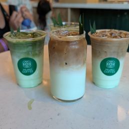 pandan matcha and pandan latte pandan matcha and pandan latte