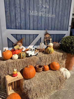 Photo of Tiny's Milk & Cookies - Houston, TX, US. Cute little fall display for photos!