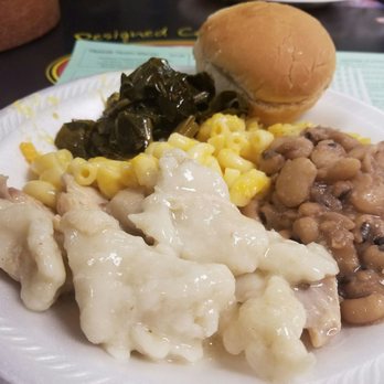 Southern Charm - Chicken and dumplings, Baked Beans, Mac & cheese, and Fresh Collard Greens - Soul Food Near Me - Jacksonville, Florida Southern Charm - Chicken and dumplings, Baked Beans, Mac & cheese, and Fresh Collard Greens - Soul Food Near Me - Jacksonville, Florida