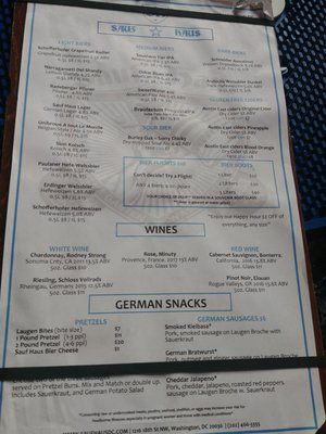 Menu photo 2 Sauf Haus Bier Hall & Garten Washington, DC, DC