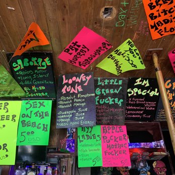 Tekila Bar - Drink menu at the bar downstairs upon entrance - Sports Bars Near Me - Puerto Peñasco, SON