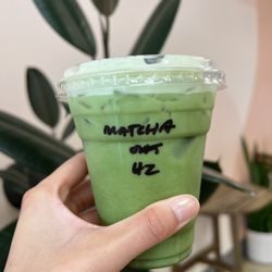 Twee Coffee - Matcha Latte with Oat Milk and Hazelnut Syrup