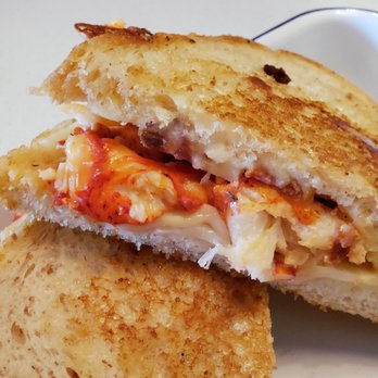Garbo’s - Award Winning Lobster Grilled Cheese. Chunks of lobster meat, sharp cheddar, oily hands buttered toast (IG: TheHonestFoodist) - Seafood Near Me - Austin, Texas Garbo’s - Award Winning Lobster Grilled Cheese. Chunks of lobster meat, sharp cheddar, oily hands buttered toast (IG: TheHonestFoodist) - Seafood Near Me - Austin, Texas