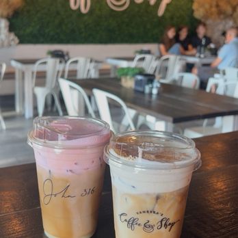 Vanessa's Coffee Shop - White chocolate strawberry latte, iced coquito latte with vanilla cold foam - Breakfast & Brunch Near Me - Orlando, Florida Vanessa's Coffee Shop - White chocolate strawberry latte, iced coquito latte with vanilla cold foam - Breakfast & Brunch Near Me - Orlando, Florida