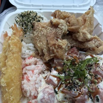 Heart To Table - Poke special - creamy wasabi poke and adobo fried chicken - Seafood Near Me - Waipahu, Hawaii Heart To Table - Poke special - creamy wasabi poke and adobo fried chicken - Seafood Near Me - Waipahu, Hawaii