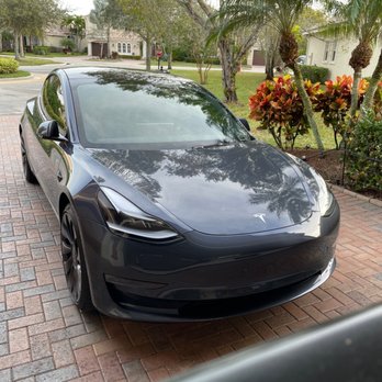 Tint Magic Window Tint - Tesla Model 3 Performance, tinted windows, complete front paint protection film, including headlights and fog lights. - Car Window Tinting Near Me - Coral Springs, Florida