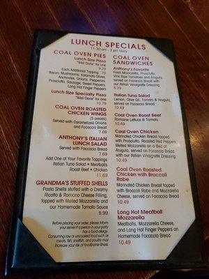 Menu photo 3 Anthony's Coal Fired Pizza & Wings Weston, FL