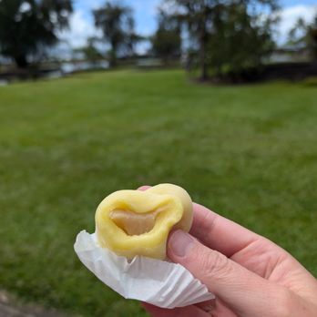 Two Ladies Kitchen - Peach mochi, filled with shiro-an - Bakeries Near Me - Hilo, Hawaii Two Ladies Kitchen - Peach mochi, filled with shiro-an - Bakeries Near Me - Hilo, Hawaii