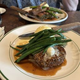 From the early menu: Half-rack of Lamb, 6 ounce Filet of Beef. From the early menu: Half-rack of Lamb, 6 ounce Filet of Beef.