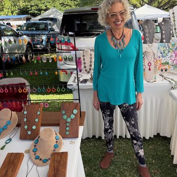 Maui Swap Meet - Joy Shahbazian and her Colors of Joy jewelry - Farmers Market Near Me - Kahului, Hawaii