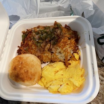 Metro Diner - Hash brown, scrambled eggs and biscuit - Diners Near Me - Jacksonville, Florida Metro Diner - Hash brown, scrambled eggs and biscuit - Diners Near Me - Jacksonville, Florida
