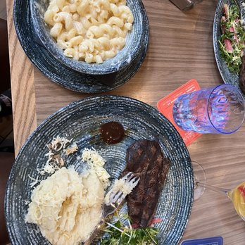 Spurrier's Gridiron Grille - 8 ox filet medium well, mashed potatoes w cheese and Mac and cheese. - American Near Me - Gainesville, Florida Spurrier's Gridiron Grille - 8 ox filet medium well, mashed potatoes w cheese and Mac and cheese. - American Near Me - Gainesville, Florida