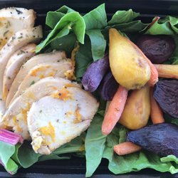 Prepped By ACE - Cara Cara Navel Orange & Rosemary Grilled Chicken, Roasted Spring Veggies & Chard