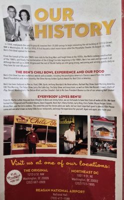 Menu photo 2 Ben’s Chili Bowl Dulles, VA