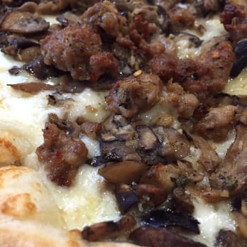 Centonove - Mushroom Fontina pizza with calabrese sausage - Italian Near Me - Los Gatos, California Centonove - Mushroom Fontina pizza with calabrese sausage - Italian Near Me - Los Gatos, California