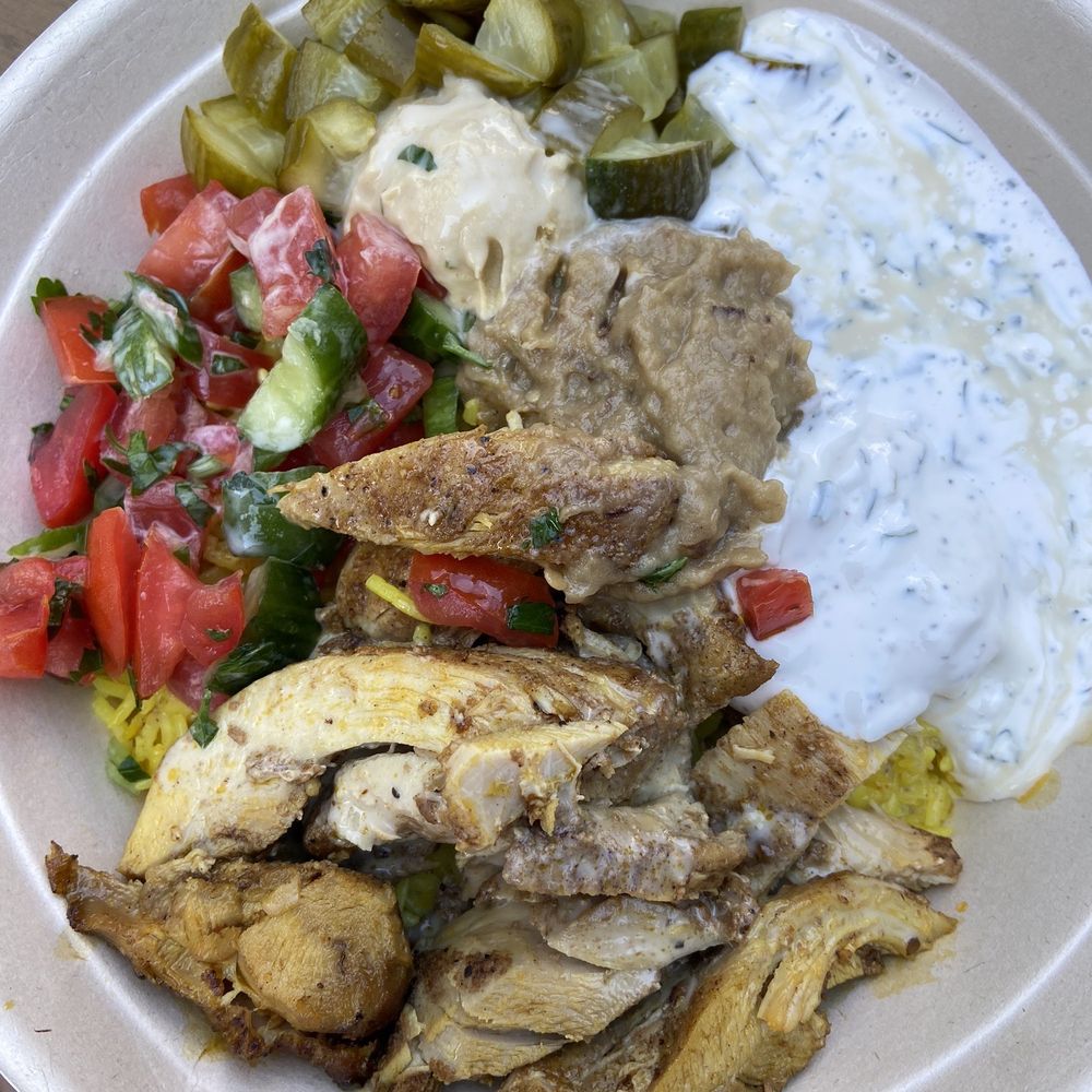 Fotia Mediterranean - chicken shawarma bowl & pita - Mediterranean Near Me - New York, New York