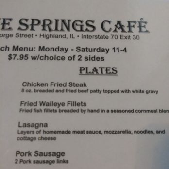 Blue Springs Cafe - Walleye!!! - American Near Me - Highland, Illinois