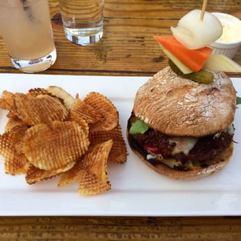 Terra Plata - Water buffalo burger with housemade chips - New American Near Me - Seattle, Washington Terra Plata - Water buffalo burger with housemade chips - New American Near Me - Seattle, Washington