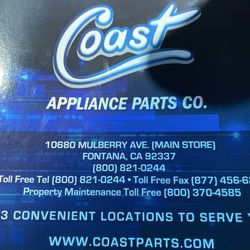 Appliance Parts & Equipment - The New Name COAST APPLIANCE PARTS  , they bought out A-PED over 4 years ago but still have not changed the sign on the Building