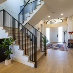 Jordans Interiors - Kashan area entrance rug, customer's home