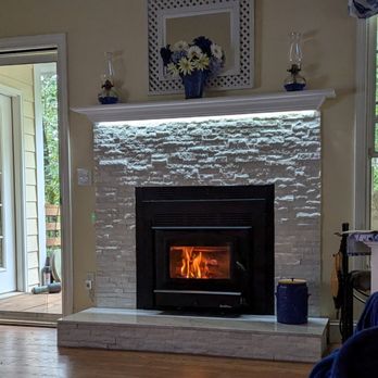 Ward Fireplaces & Stoves - Fireplace insert with Arctic White panels. - Fireplace Services Near Me - Dawsonville, Georgia Ward Fireplaces & Stoves - Fireplace insert with Arctic White panels. - Fireplace Services Near Me - Dawsonville, Georgia