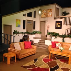 The Glenmore Playhouse - The very impressive set for "Rumors". February, 2015