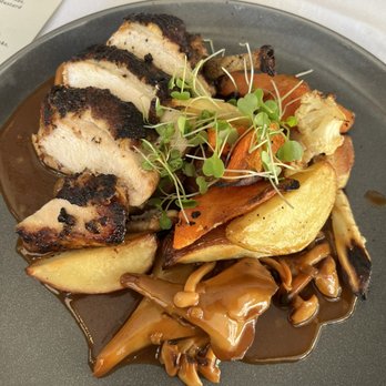 Parc - Cider-brined chicken (served in a mushroom sauce and with root veggies, my fave!) - New American Near Me - Detroit, Michigan Parc - Cider-brined chicken (served in a mushroom sauce and with root veggies, my fave!) - New American Near Me - Detroit, Michigan