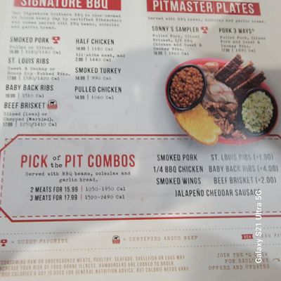 Menu photo 2 Sonny's BBQ Titusville, FL Menu photo 2 Sonny's BBQ Titusville, FL