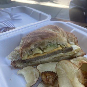 The Local Baker & Cafe - Breakfast croissant and potatoes - Bakeries Near Me - Upland, California The Local Baker & Cafe - Breakfast croissant and potatoes - Bakeries Near Me - Upland, California