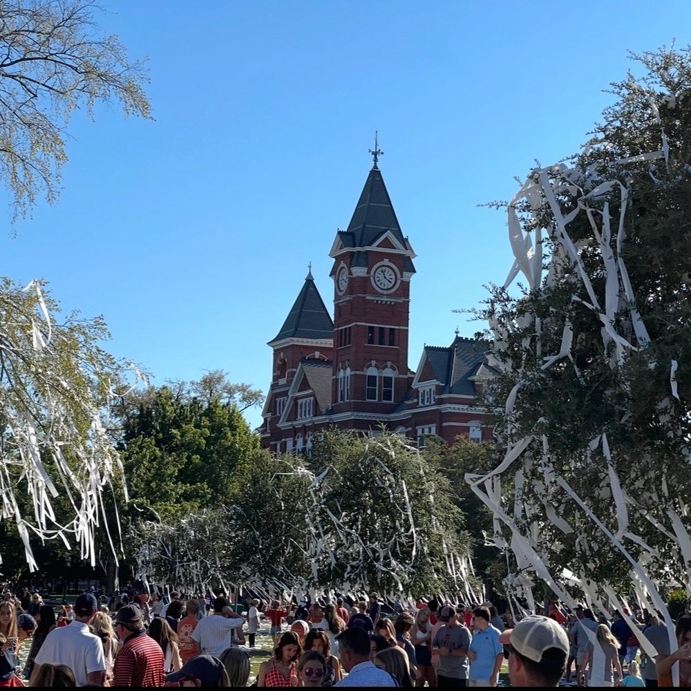Jordan-Hare Stadium - Samford Hall from Toomer's Corner - Stadiums & Arenas Near Me - Auburn, Alabama