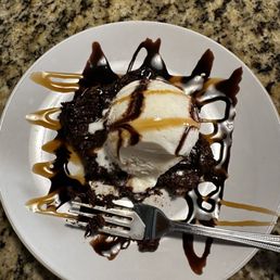 triple chocolate fudge brownie i think, i can't remember but it was so good! with ice cream