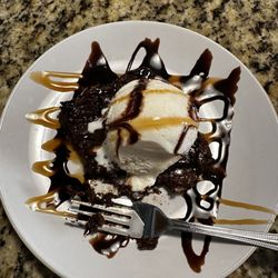 Coco Marina - Triple chocolate fudge brownie i think, i can't remember but it was so good! with ice cream