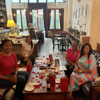 Garcons de Cafe - 4 sisters of DKG enjoying sisterhood, wine, laughs, and education planning! - Wine Bars Near Me - Los Angeles, California Garcons de Cafe - 4 sisters of DKG enjoying sisterhood, wine, laughs, and education planning! - Wine Bars Near Me - Los Angeles, California