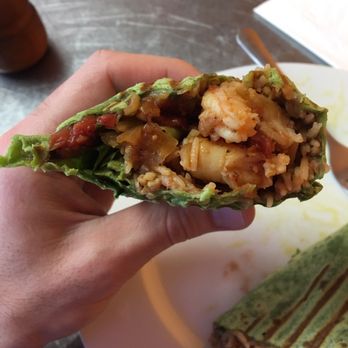Emelia Deli - Inside of Diavolo Shrimp Burrito (daily special) - Cafes Near Me - Costa Mesa, California