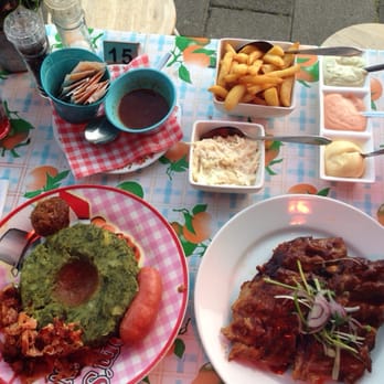 Moeders - L: hotchpotch with spinach, sausage and meatball. Extra sauce. R: mama's ribs w chips & dips and sauerkraut. €15 each! Yum! - Modern European Near Me - Amsterdam, New Hampshire Moeders - L: hotchpotch with spinach, sausage and meatball. Extra sauce. R: mama's ribs w chips & dips and sauerkraut. €15 each! Yum! - Modern European Near Me - Amsterdam, New Hampshire