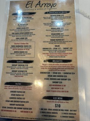 Menu photo 5 El Arroyo Sonora, CA