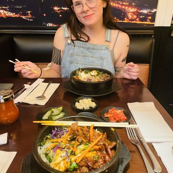 Arario - She had the dolsot bibimbap beef & I had the dolsot bibimbap spicy pork. - Korean Near Me - Reno, Nevada