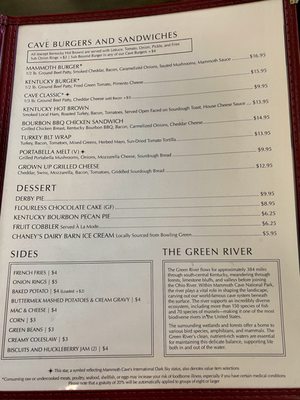 Menu photo 3 Green River Grill Mammoth Cave, KY