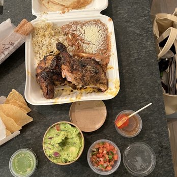 Pollo Primo - a table with food and drinks - Latin American Near Me - Atlanta, Georgia
