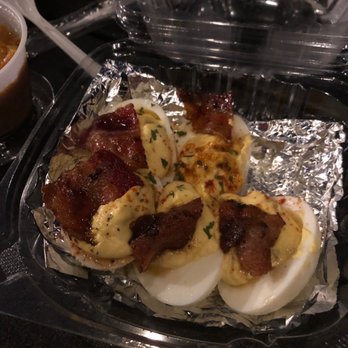 Ramona Js Resturant - Candy Bacon Deviled Eggs - American Near Me - Athens, Alabama Ramona Js Resturant - Candy Bacon Deviled Eggs - American Near Me - Athens, Alabama