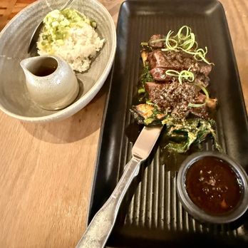 Bird & The Bottle - Wood Grilled Certified Angus Beef Flat Iron Steak Sticky Rice - Bars Near Me - Santa Rosa, California Bird & The Bottle - Wood Grilled Certified Angus Beef Flat Iron Steak Sticky Rice - Bars Near Me - Santa Rosa, California