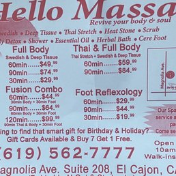 Prices are cash prices. Add $1 for card charge.