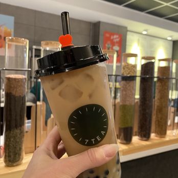 7 TEA - Black tea with Oatly oat milk. Panda boba. 50% sweet! - Coffee & Tea Near Me - Pasadena, California 7 TEA - Black tea with Oatly oat milk. Panda boba. 50% sweet! - Coffee & Tea Near Me - Pasadena, California