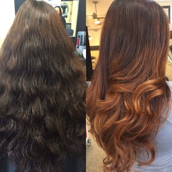 Before And After Of My Hair Root Shadow And Balayage Ombre With A