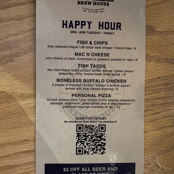 Blue Palms Brewhouse - Happy Hour menu. - Burgers Near Me - Northridge, California