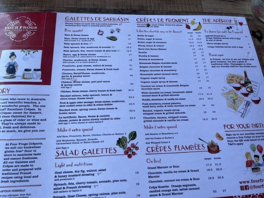 Menu photo 3 Four Frogs Creperie Circular Quay Circular Quay, NSW Menu photo 3 Four Frogs Creperie Circular Quay Circular Quay, NSW