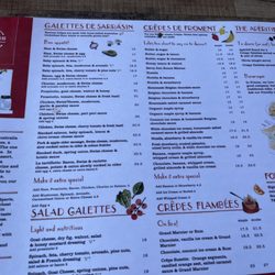 Four Frogs Creperie Circular Quay - Menu Jan 2024